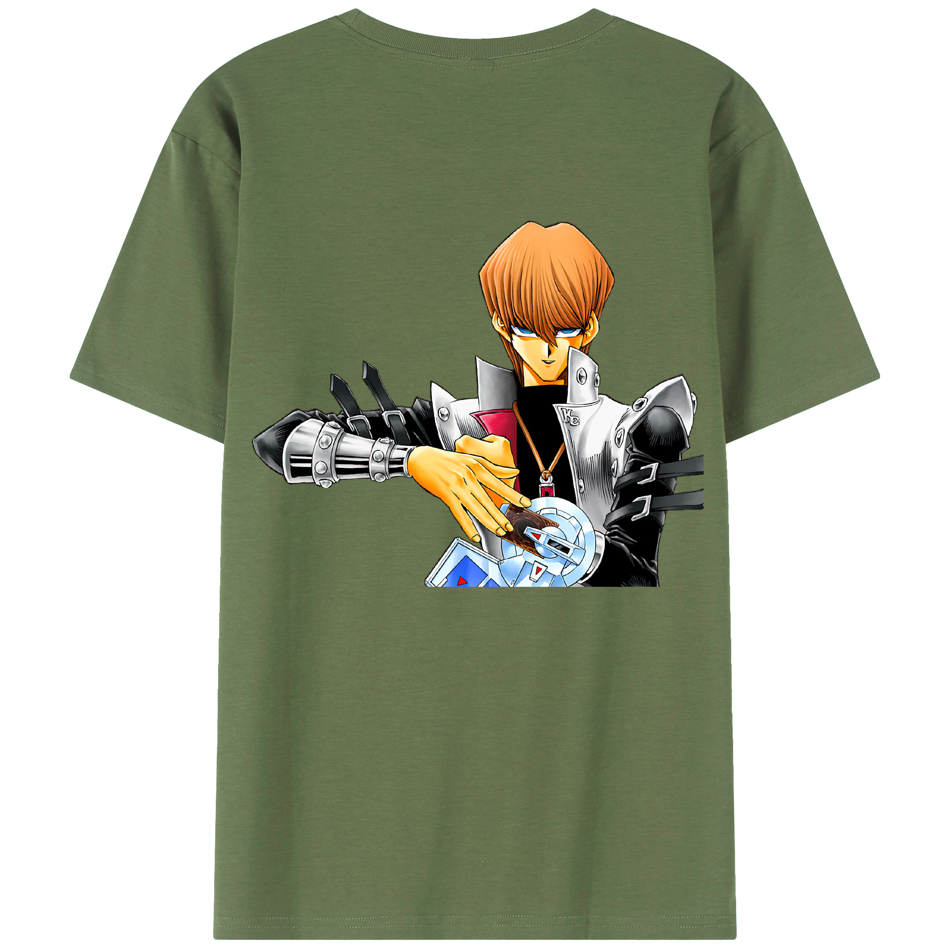 （画像用） 遊☆戯☆王 Yu-Gi-Oh! 綿100％ メンズ半袖Tシャツ（バックプリント） 通気性